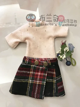 1/6 1/4 1/3 rozsahu BJD T-shirt+Kockované sukni pre SD oblečenie BJD bábika príslušenstvo,ktoré Nie sú zahrnuté bábiku,topánky,parochňu,a príslušenstvo 1637
