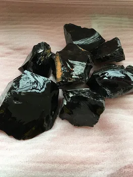 1 kg Autentické prírodné obsidian hrubý/pôvodné crystal kameň na predaj 12