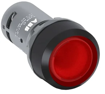 10 ks CP2-12R-10 10103861 Kompaktný Pushbutton - Udržiava Flush - Red - Svetelné reklamy - Čierna plast - 1NO