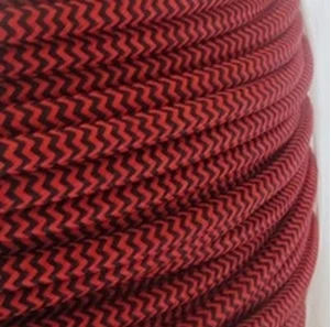 100meter 3 jadrami black&red textílie drôtu 3*0,75 mm vintage textílie elektrický kábel kábel pre edison lampa handričkou kábel 4