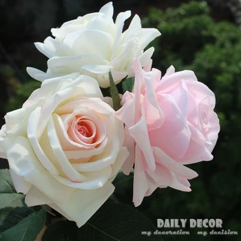 10pcs/veľa! 75 cm dlhé stonky skutočný dotyk veľké Cítil hydratačné ruže, kvety, svadobné dekoračné umelé rose latex, veľkoobchod 5
