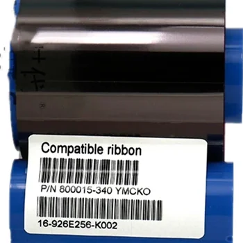 2 ks Kompatibilné 800015-340 YMCKO Farba Pásky 350 Výtlačkov Pre Zebra P300C P310C P520C P720C ID Kartu Tlačiarne