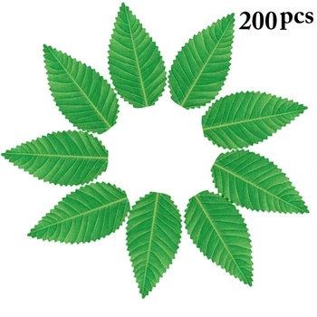 200Pcs Japonský Zelený List Jedla Sushi Dekorácia Umelé Listy Sushi Trávy Tvorivé Plastové Leaf Sashimi morské Plody Dekor Nástroje