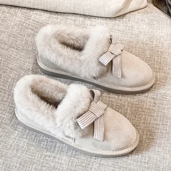 2021 nové čižmy ženy plyšové bavlna topánky plus velvet zahusťovanie zime vonku teplo krátke módne krátke topánky, dámske topánky 9