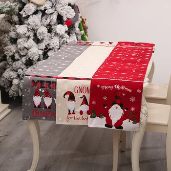 2021 Vianočný Obrus Výšivky Santa Claus Stôl Runner Snowflake Obrus Kreatívne Domáce Dekorácie Placemat 18