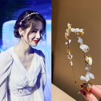 2022 Veľkoobchod Gem Barokový Čelenky Pre Ženy, Dievča Drahokamu Diamond Luxusné Vlasové Doplnky Geometrické Kvet Hairbands