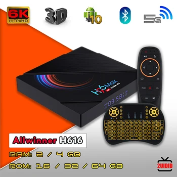 2UIDID H96 Max H616 Smart tv box android 10 4g 64gb 1080p 4K BT GooglePlay Obchod Youtube H96Max Media Player Set-top-Box 8