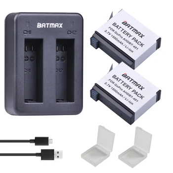 2x 1500mAh AHDBT-401 Batérie + Duálny USB Nabíjačka pre Gopro Hero 4 Batérie Go Pro Hero4 bateria AHDBT 401 Akčné kamery 10