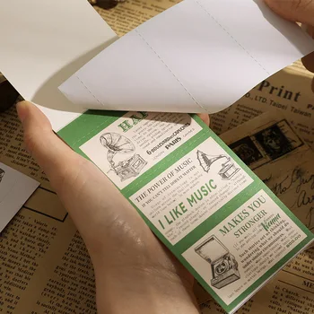 30 Listov Vintage Bill Dekoratívny Materiál Papier Retro Letenku Materiál Memo Pad Scrapbooking Štítok Denník Umenie Vestník Plánovač 18