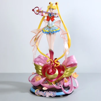 35 cm Super Sailor Moon Tsukino Usagi Anime Akcie Obrázok PVC Figúrka Socha Kreslená Postavička Model Kolekcie Bábika Hračky, Darčeky 4