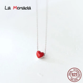 39.6 cm+3,5 cm kórejských Žien Náhrdelník Strieborný Minimalistický Ženy Šperky Červené Srdce Strieborné Reťaze Náhrdelník Pre Ženy Na Krku 10