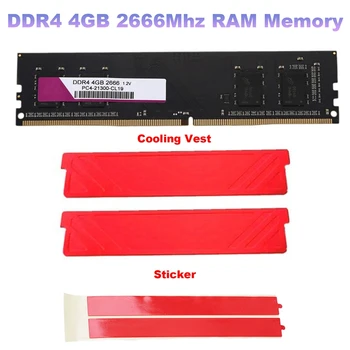 4GB DDR4 2666Mhz RAM Pamäť+Chladiaca Vesta PC4-21300 1.2 V PC DIMM 288Pin RAM Pre Stolné počítače Ram 10