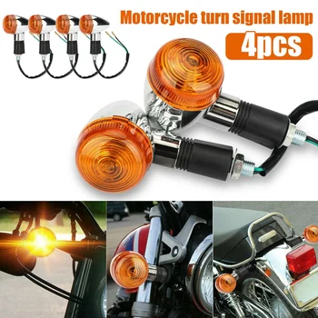 4PCs Motocykel smerovku Jantárová Svetlá LED Indikátor pre Yamaha Suzuki 13