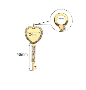 5 ks/veľa 24*46 mm kľúč, Konektor Kovové Zliatiny Prívesok Pre DIY náramok, náhrdelník Šperky Čo fg4s 6