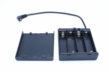 500pcs/veľa Prenosné 4 x AA Batérie Držiak na Kryte s vypínačom 4 Sloty 6V Batérie Úložný Box Prípade Shell s 3,5 mm Konektor 2