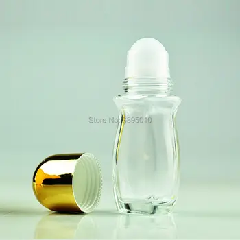 50ml Prázdne sklenené Prejdite Na Fľašu Deodorant Roll-on Žien Kozmetické Anti-perspirant Kontajner F1076 1