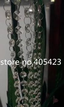 52M/veľa (170ft) top priehľadný akrylový 14 MM osemhranné crystal korálkové girlandy pramene reťaze pre svadobné luster strom dekorácie