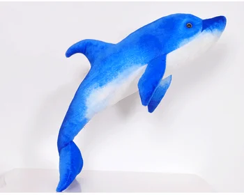 55 cm veľké karikatúra blue dolphin plyšové hračky mäkké bábiky hodiť vankúš darček k narodeninám b0367 15