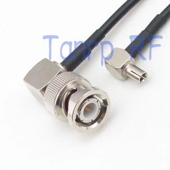 6in BNC male na TS9 muž plug oboch pravý uhol RF konektor adaptéra 15 CM Pigtail koaxiálny jumper kábel predlžovací kábel RG174 16