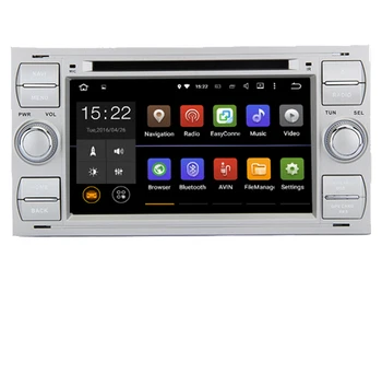 7 palcový 2din Android 7.1 Auto DVD Prehrávač pre Ford Focus ford Kuga, Transit Wifi 4G GPS Bluetooth Canbus Rádio Canbus Zadarmo GPS Mapy