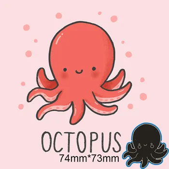 73*74mm Octopus Rezanie Kovov Zomrie dekorácie Zápisník Razba Papier Plavidlá Album Karty Úder Nožom 2