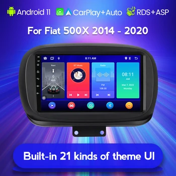 8+128G autorádia Android Pre Fiat 500X 500 X na roky 2014-2020 GPS Multimediálne Prehrávače Videa Auto podporu CarPlay SWC WIFI 4G 1280*720 14