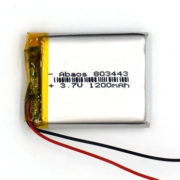 803443 3,7 V 1200mAh Li-polymérová Nabíjateľná Batéria lítium Li-Po ion pre MP3, MP4 KTV rodiny mikrofón s GPS 603443