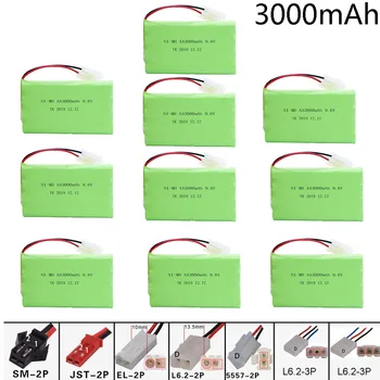 9.6 v 3000mah NiMH Batérie Pre Rc hračky Auto ZBRAŇ Ni-MH AA 2400mah 9.6 v Batériu Viacnásobné konektory Pre RC Lode 10PCS/veľa 7