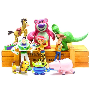 9Pcs/Veľa Toy Story Woody Buzz Lightyear Jessie Malý Zelený Muži Akčné Figúrky, Hračky 16