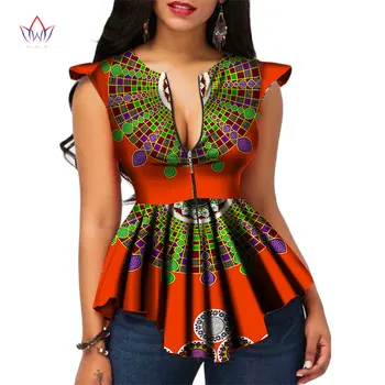 Afrika Štýl Ženy Moderné Módne Dámske Topy Dashiki Africkej Tlače Topy Tričko Plus Veľkosť Xl Ženy Oblečenie 2556 11