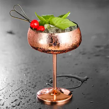 Aixiangru Široký-mouthed Disk v tvare Koktailového pohára Tvorivé Kovové Reštaurácia Šampanské Sklo Vysokej nohy Bar Príslušenstvo