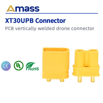 Amaa XT30UPB Muţi a Ţeny Žltá PCB Vertikálne Zvárané DroneConnector Vysoký Prúd Lietadiel Model Plug-5 Párov 8