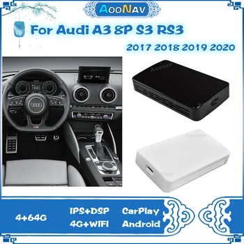 Android 10 AI Box Pre Audi A3 8P S3 RS3 2017 2018 2019 2020 Mini Box Bezdrôtový Carplay GPS Navigácie 4G Wifi Systém Android, 64 G 4