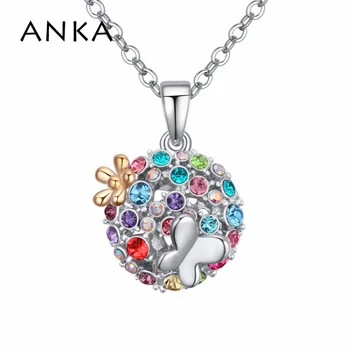 ANKA veľkoobchod Žena crystal kvet tvar náhrdelník vyrobený s českými kryštálmi pre Deň matiek darček #118246 1
