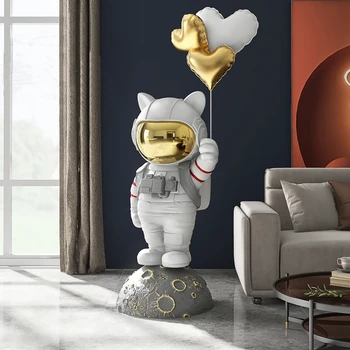 Balón Mačka Astronaut Dekorácie Krytý Figúrka Obývacia Izba Veľké Poschodí Cartoon Zvierat Socha Domova Dary, Nordic Štýl 5