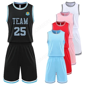 Basketbal Muži Sady Jersey Športy, Basketbal šortky streľba tričko bez rukávov Uniformy súpravy, Športové oblečenie Priedušná Mládež 5
