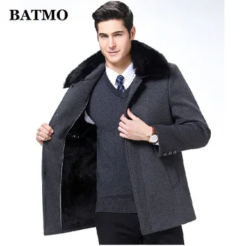 BATMO 2019 nový príchod jesene&zimné vysoká kvalita vlny zákopy srsti mužov,mužov vlna bundy,teplý kabát,plus-veľkosti M-XXXL,1878