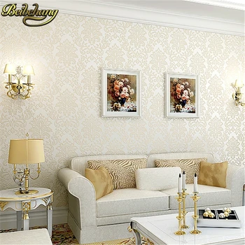 beibehang Moderné abstraktných de parede 3d tapeta Luxusné Hrnú Kvetinový Damask Wall paper Roll Pre Obývacej izby, Spálne, TV Pozadie 1