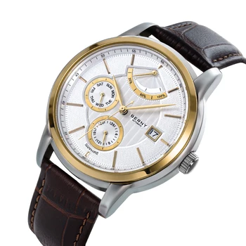 BERNY Hodinky pre Mužov Automatické Mechanické Náramkové hodinky MIYOTA 9110 Deň-dátum Luxusné Muž Hodiny 5ATM Šaty pánske Hodinky Reloj Hombre