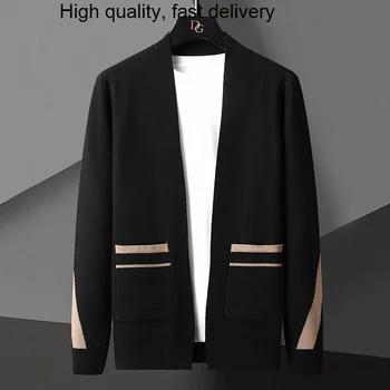 boutique High-end pletený sveter mladých mužov kórejská verzia osobné farby zodpovedajúce bežné sveter kabát na jeseň nový štýl 13