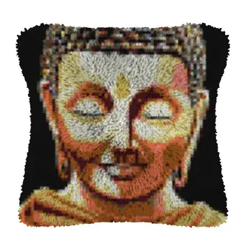 Buddha Vankúš Plátno Akrylovej Priadze Uzavretých Háčik Vankúš Súpravy Háčkovanie Vankúš Západku Háčik Vankúš 11