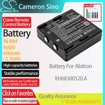CameronSino Batérie pre Abitron KH68300520.Žeriav na Diaľkové Ovládanie batérie 600mAh/5.76 Wh 9.60 V Ni-MH Čierna 12