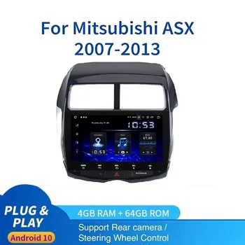 Carplay Android Auto Auto Stereo Pre Mitsubishi ASX Vedúci Jednotky 2010-2018 Outlander Sport RVR 4G 64 G PX6 11