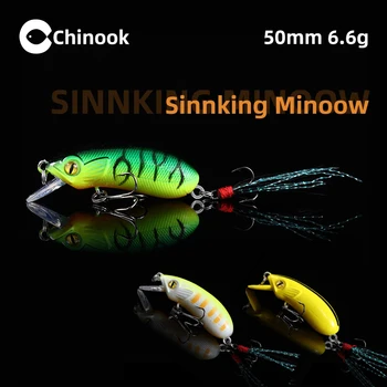 Chinook 50mm 6.6 g Mini Minnow Wobblers Plávajúce Rybárske Nástrahy Minnow Crankbait Umelé Pevného Swimbait Ryby Lákať Šťuka Wobblers 14