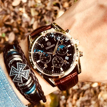Chronograf pánske Hodinky 2019 Luxusné Značky pánske Náramkové hodinky MEITUO Multifunkčné Quartz Športové Hodinky Darčeky pre Mužov