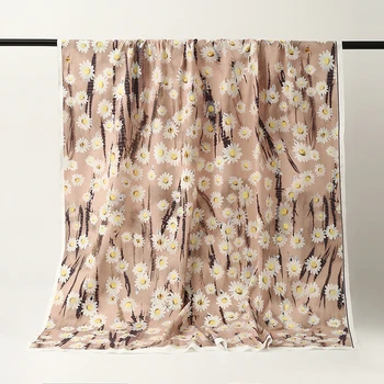 Chryzantéma Vytlačené Polyester Textílie Digitálna Tlač Windbreaker Bunda Textílie Meter Šaty Ručné DIY Tkaniny Tkaniny 2