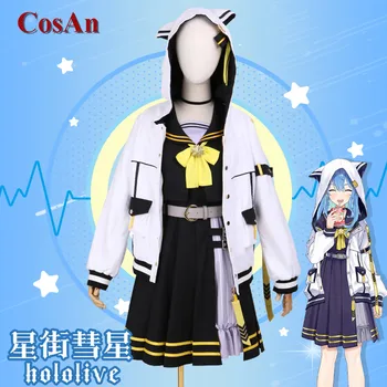 CosAn Anime Vtuber Hoshimati Suisei Cosplay Kostým Sladké Krásne Námorník Vyhovovali Uniformy Činnosť Strany Úlohu Hrať Oblečenie XS-XL 17