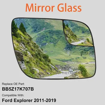 Cúvanie Spätné Zrkadlo Vyhrievané Objektív Reflexné Zrkadlo, Sklo Náhradné Kompatibilný Pre Vozidlá Značky Ford Explorer 11-19 15