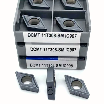 DCMT11T304 DCMT11T308 SM IC907 IC908 CNC zapichovanie dcmt 11t304 karbidu sústruženie vložiť otáčania nástroja nástroj na sústruženie vložiť DCMT11T308 16