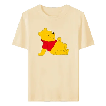 Disney Karikatúry Medveď T Shirt Lete Bežné Dámy T Tričko Hip Hop Trend Streetwear Harajuku Krátke Rukáv Top 13